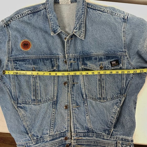 Vintage Parasuco Denim Jean Jacket 1980's "In Denim We Trust" - Medium - Picture 13 of 15